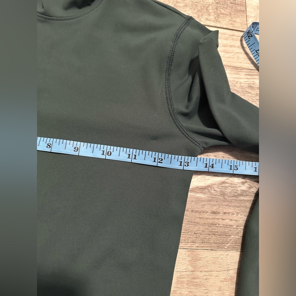 Abercrombie & Fitch Soft Matte Seamless Long-Sleeve Mockneck‎ Bodysuit Green XS - Picture 5 of 10